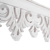 Hand-Carved Wood Floating Wall Shelf - Whitewashed (24”)